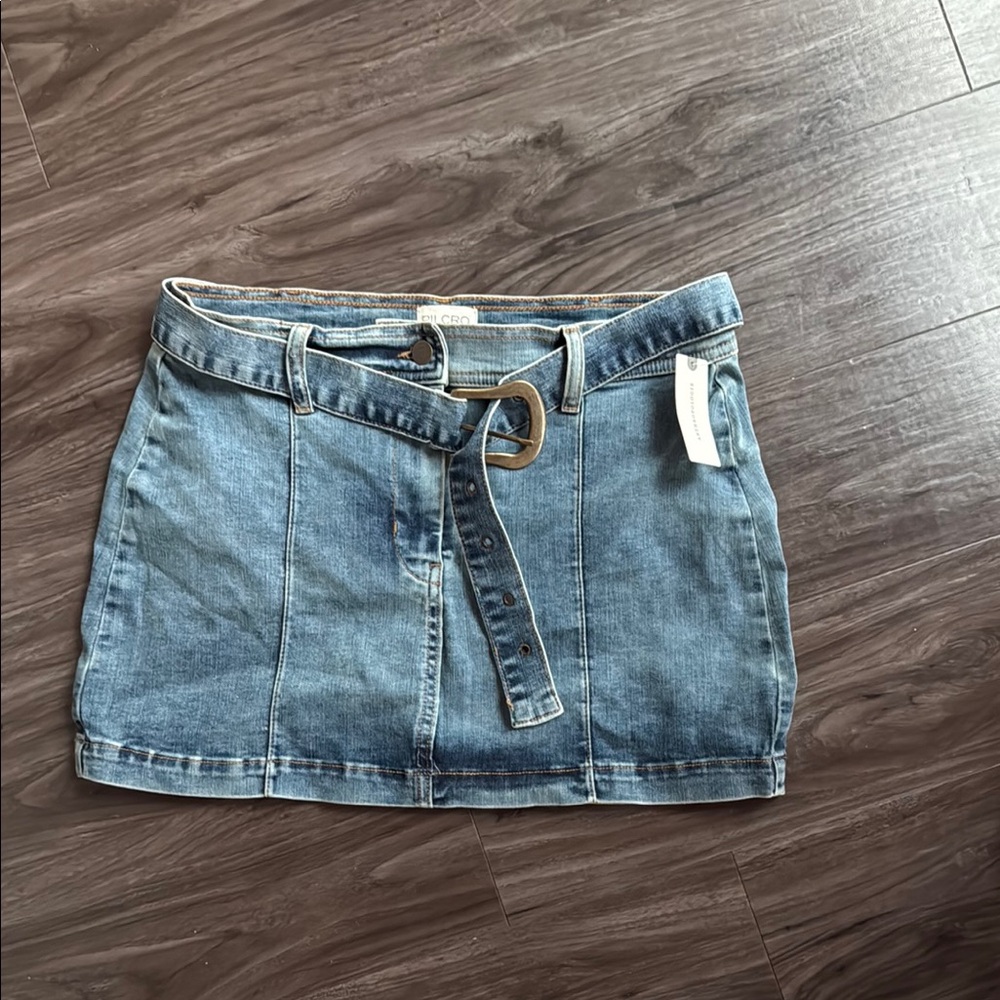 NWT Pilcro Jean Mini Skirt with Belt